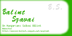 balint szavai business card