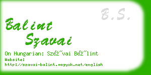 balint szavai business card